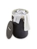 relaxdays Wäschekorb in Schwarz - (H)65 x Ø41 cm