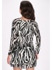 faina Damen Kleid in Schwarz Weiss