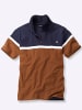 WITT WEIDEN Kurzarmshirt in marine-cognac