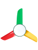 Beliani Deckenventilator mit Licht STRAWBERRY in Bunt/Grün/Rot