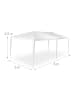 relaxdays Pavillon in Weiß - (B)3 x (H)2,5 x (T)6 m