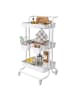 relaxdays Rollwagen in Weiß - (B)43 x (H)87 x (T)38 cm