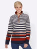 WITT WEIDEN Sweatshirt in marine-rot-gestreift