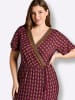 sheego Jersey-Kleid in bordeaux-burgund-bedruckt