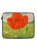 Mr. & Mrs. Panda Laptop Tasche Blume Mohnblume Design ohne Spruch in Weiß