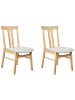 Beliani 2er-Set Esszimmerstuhl AVALON in Braun/Beige