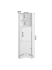 ABRIHOME Eckschrank in Weiß 36,5x36,5x155 cm mit 2 Ablagefächern Verstellbarem Boden
