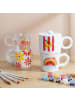 ARTNANAS DIY Bemalen 2er Set Glass Tassen mit Hochglanz Porzellanfarbe