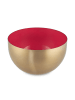 relaxdays 4 x Salatschüssel in Rot/ Gold - Ø 15 cm