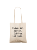 Mr. & Mrs. Panda Tote Bag Spruch Konflikte friedlich lösen mit S... in Creme