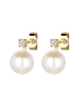 Elli DIAMONDS  Ohrringe 585 Gelbgold in Weiß