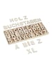 relaxdays 208-tlg. Holzbuchstaben Set in Natur