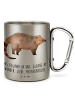 Mr. & Mrs. Panda Edelstahl-Thermobecher Nasenbaer mit Spruch in Silber