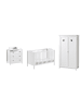 58 aufm Kessel BABYZIMMER SET Kamila 4tlg Weiß Bett Kommode Schrank
