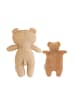 Crochetts Teddy-Bär-Set in Beige / Weiß – (B)26 x (H)31 x (T)7 cm