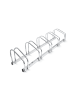 relaxdays 2 x Fahrradständer in Silber - (B)130 x (H)26 x (T)32 cm