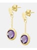 Vanlere Ohrhänger aus 375 Gelbgold mit Amethyst