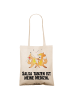 Mr. & Mrs. Panda Schultertasche Füchse Salsa tanzen mit Spruch in Creme