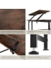 tectake Gamingtisch mit verschiebbarem Monitoraufsatz, 140 x 130 x 76,5 cm