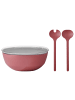 Mepal Servierschale mit Deckel & Salatbesteck Silueta in Vivid Mauve 5000 ml
