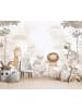 WALLARENA Fototapete Kinder Dschungel in Beige