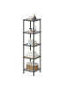 SONGMICS Standregal Dalten in Schwarz - (B)30 x (H)121 x (T)30 cm