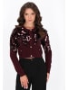 faina Women Cardigan in burgundy