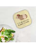 Mr. & Mrs. Panda Bierdeckel Meerschweinchen Weisheit mit Spruch in Gelb Pastell