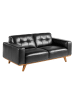 Angel Cerdá Chester-Sofa 6030 in Walnuss / Schwarz