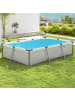 COSTWAY Pool Set mit Filterpumpe 300 x 207 x 66 cm in Grau