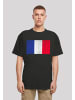 F4NT4STIC T-Shirt France Frankreich Flagge distressed in schwarz