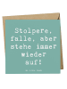 Mr. & Mrs. Panda Klappkarte Spruch Fehler machen und daraus lern... in Meeresbrise