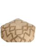 Beliani Pouf GOPI in Beige/Braun - (W) 50 x (H) 30 x (L) 50 cm