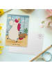 Mr. & Mrs. Panda Postkarte Einhorn Koffer Design ohne Spruch in Weiß