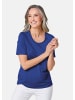 GOLDNER Knitterarmes Shirt mit Elasthan in royalblau