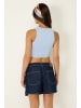 NO MATTER WHAT Crop Top in Blau