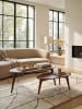 KADIMA DESIGN Design Couchtisch 2er Set Massivholz Wohnzimmertisch Braun in Massivholz