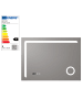pro.tec LED-Badezimmerspiegel Chambave in Silber (H)70cm (B)100cm