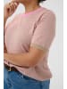 KAFFE curve Strickpullover KClizzy Regular fit in Feather mel/Pink Fine Stripe