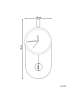 Beliani Wanduhr SIERRE in Braun/Gold - (W) 20 x (H) 45 x (L) 3 cm