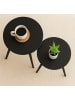Feldmann-Wohnen Couchtisch Cleo schwarz 40 / 40 / 45cm & 50 / 50 / 50cm (2er-Set)
