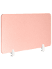 Beliani Schreibtischtrennwand SPLIT in Rosa - (W) 120 x (H) 50 x (L) 1 cm