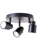 Brilliant Spotrondell, 3-flammig Andres ⌀ 19 cm in schwarz matt