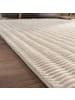 KADIMA DESIGN Hochflor Teppich waschbar Unifarben Struktur Schlafzimmer in Creme