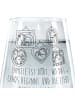 Mr. & Mrs. Panda Trinkglas Igel Familie mit Spruch in Transparent