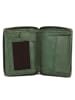 Greenburry Vintage Washed Geldbörse Leder 10 cm in emerald green