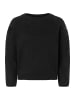 More & More eleganter Strickpullover Pailletten-Applikation in black