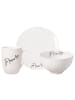 Villeroy & Boch 3er Set Frühstücks-Set Je t'aime Statement weiß in weiß