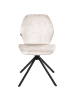 Beliani 4er-Set Esszimmerstuhl MORRISON in Beige/Schwarz