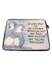 Mr. & Mrs. Panda Laptop Tasche Pinguine Kuscheln Design mit Spruch in Weiß